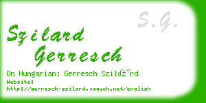 szilard gerresch business card